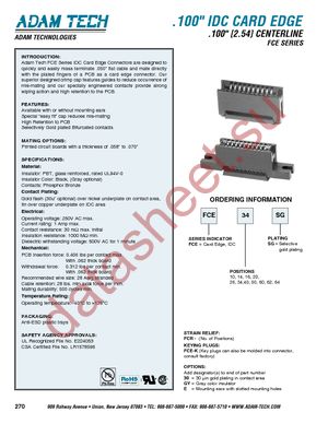 FCE-10-SG-E datasheet  